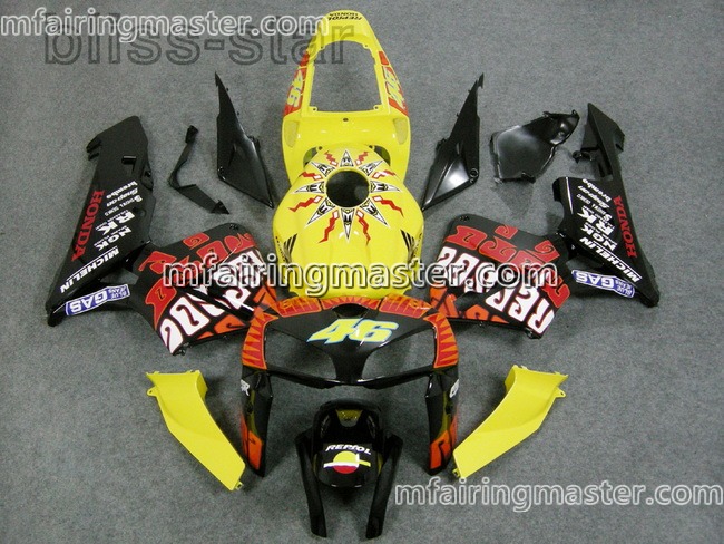 (image for) Fit for Honda CBR600RR F5 2005 2006 fairing kit injection molding 46 yellow black