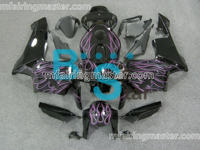 (image for) Fit for Honda CBR600RR F5 2005 2006 fairing kit injection molding Flames black