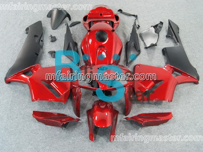 (image for) Fit for Honda CBR600RR F5 2005 2006 fairing kit injection molding Red black - Click Image to Close