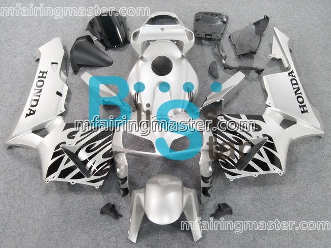 (image for) Fit for Honda CBR600RR F5 2005 2006 fairing kit injection molding Silver black