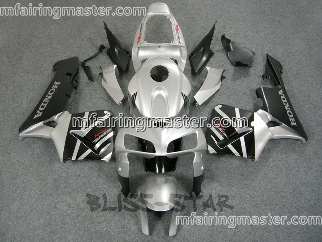 (image for) Fit for Honda CBR600RR F5 2005 2006 fairing kit injection molding Silver red