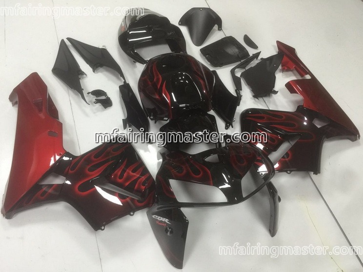 (image for) Fit for Honda CBR600RR F5 2005 2006 fairing kit injection molding Red flames black