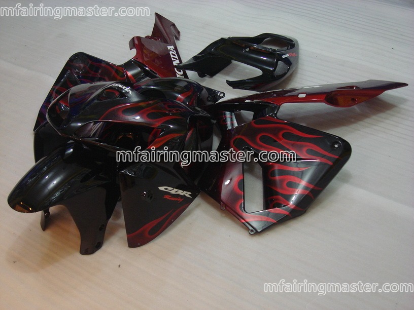 (image for) Fit for Honda CBR600RR F5 2005 2006 fairing kit injection molding Red flames black