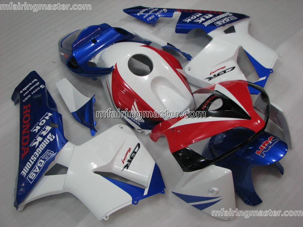 (image for) Fit for Honda CBR600RR F5 2005 2006 fairing kit injection molding Red HRC blue white