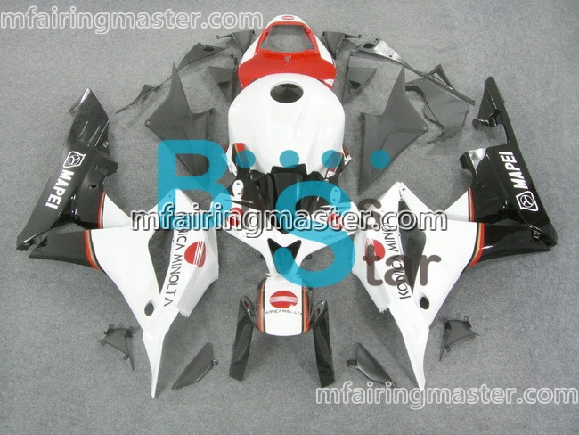 (image for) Fit for Honda CBR600RR F5 2007 2008 fairing kit injection molding Konica minolta white