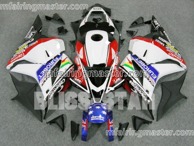 (image for) Fit for Honda CBR600RR F5 2009 2010 2011 2012 fairing kit injection molding Eurobet red white