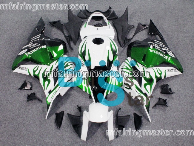 (image for) Fit for Honda CBR600RR F5 2009 2010 2011 2012 fairing kit injection molding Green flames black