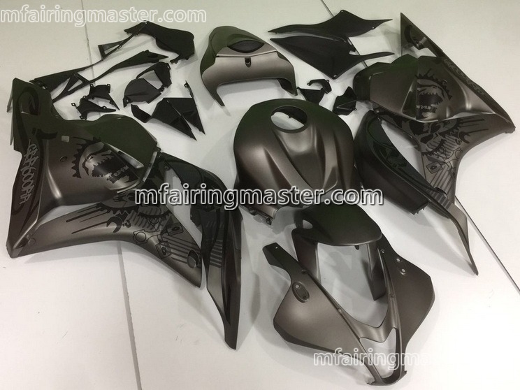 (image for) Fit for Honda CBR600RR F5 2009 2010 2011 2012 fairing kit injection molding Grey black