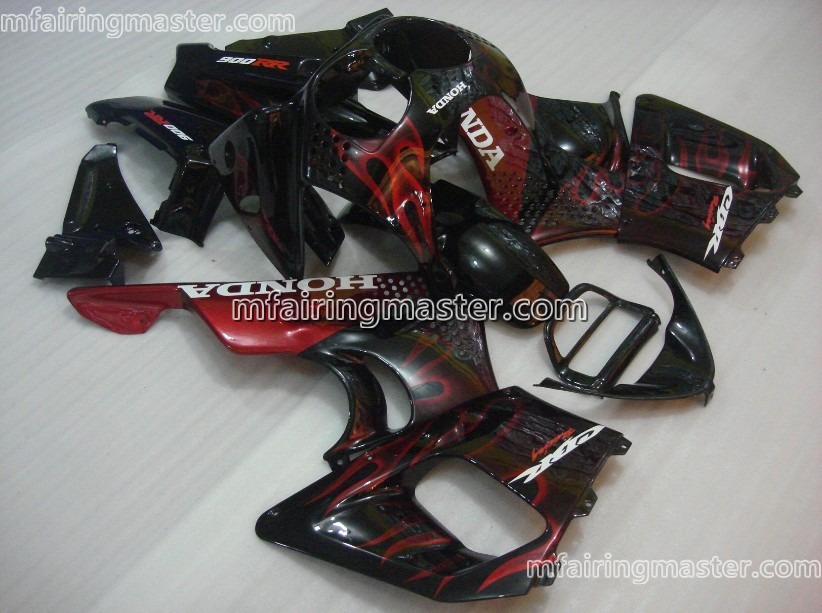 (image for) Fit for Honda CBR900RR 893 1992 1993 1994 1995 fairing kit Red flames black