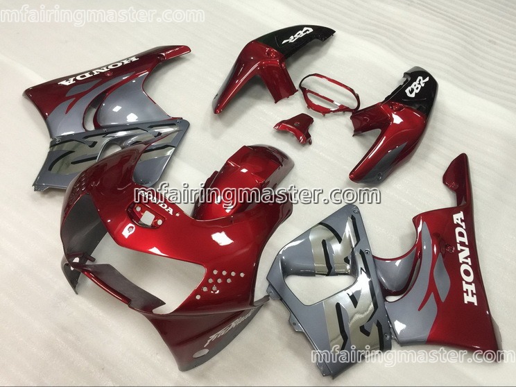 (image for) Fit for Honda CBR900RR 919 1998 1999 fairing kit Silver red