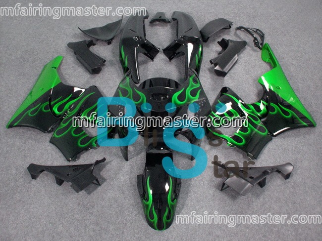 (image for) Fit for Honda CBR900RR 919 1998 1999 fairing kit Green flames black