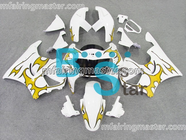 (image for) Fit for Honda CBR900RR 919 1998 1999 fairing kit Yellow white - Click Image to Close