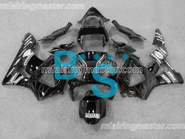 (image for) Fit for Honda CBR900RR 929 2000 2001 fairing kit injection molding Smoking flames black