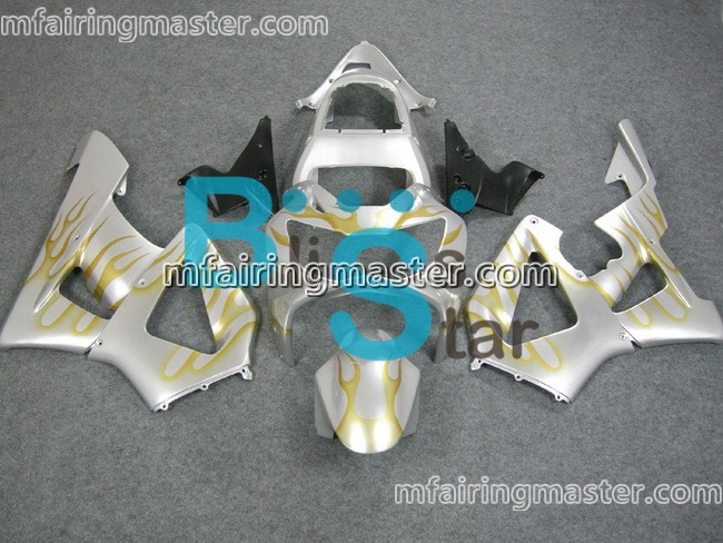 (image for) Fit for Honda CBR900RR 929 2000 2001 fairing kit injection molding Yellow flames silver