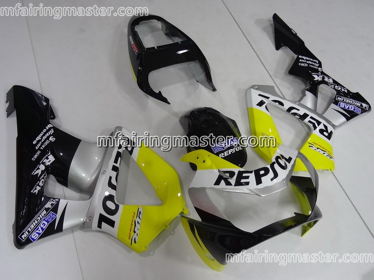 (image for) Fit for Honda CBR900RR 954 2002 2003 fairing kit injection molding Repsol yellow silver