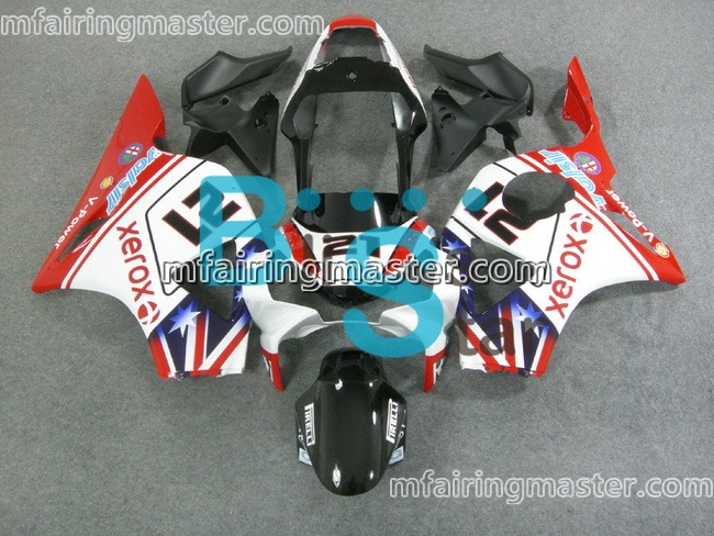 (image for) Fit for Honda CBR900RR 954 2002 2003 fairing kit injection molding Xerox white red