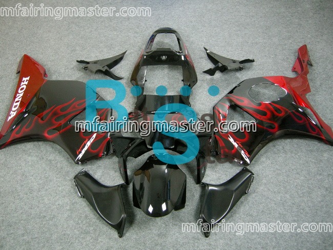 (image for) Fit for Honda CBR900RR 954 2002 2003 fairing kit injection molding Red flames black