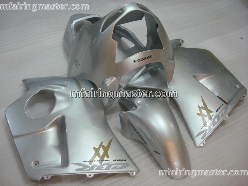 (image for) Fit for Honda CBR 1100XX supper blackbird 1997 1998 1999 2000 2001 2002 2003 2004 2005 2006 2007 fairing kit injection molding Silver