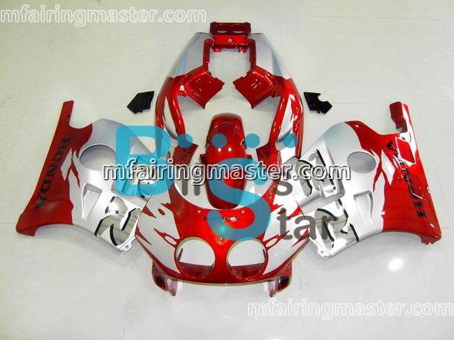 (image for) Fit for Honda CB250RR MC22 1990 1991 1992 1993 1994 fairing kit injection molding silver red