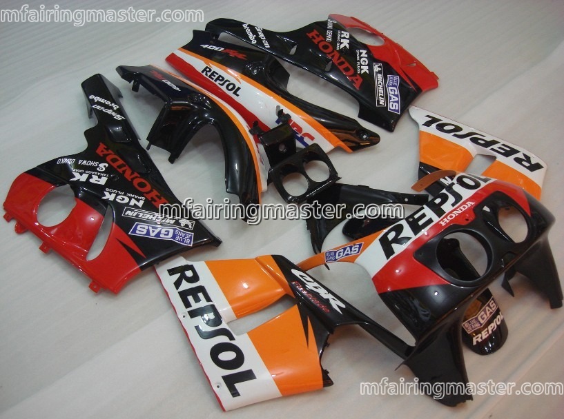 (image for) Fit for Honda CBR400RR NC29 1990 1991 992 1993 1994 1995 1996 1997 1998 1999 fairing kit Repsol black