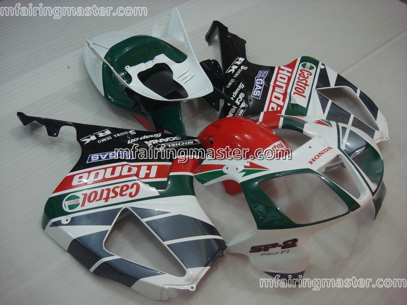 (image for) Fit for Honda VTR1000 RC51 SP1 SP2 2000 2001 2002 2003 2004 2005 2006 fairing kit Castrol red