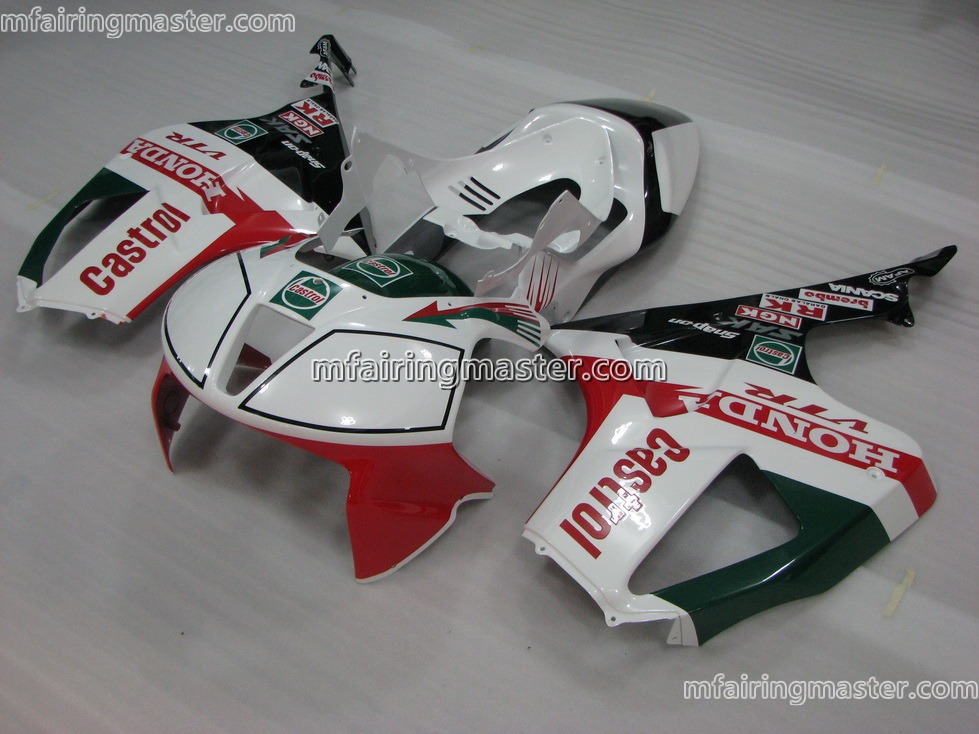 (image for) Fit for Honda VTR1000 RC51 SP1 SP2 2000 2001 2002 2003 2004 2005 2006 fairing kit Castrol white