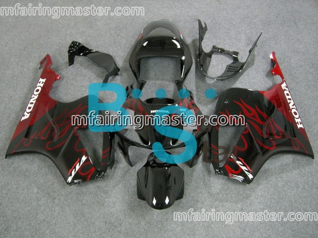 (image for) Fit for Honda VTR1000 RC51 SP1 SP2 2000 2001 2002 2003 2004 2005 2006 fairing kit Red flame black