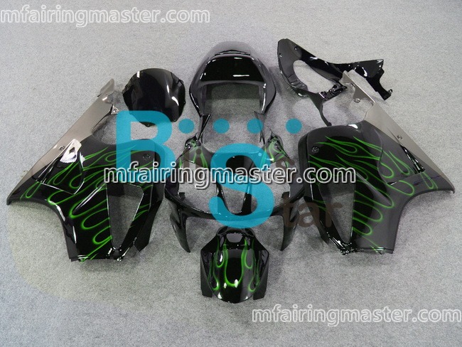 (image for) Fit for Honda VTR1000 RC51 SP1 SP2 2000 2001 2002 2003 2004 2005 2006 fairing kit Green flame black