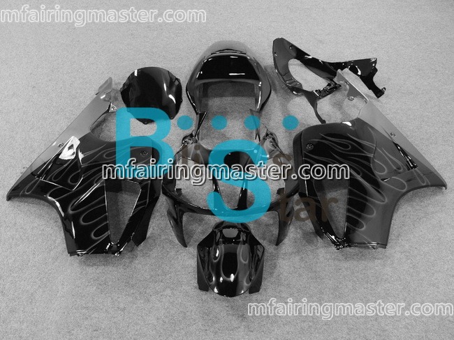 (image for) Fit for Honda VTR1000 RC51 SP1 SP2 2000 2001 2002 2003 2004 2005 2006 fairing kit Smoking flame black