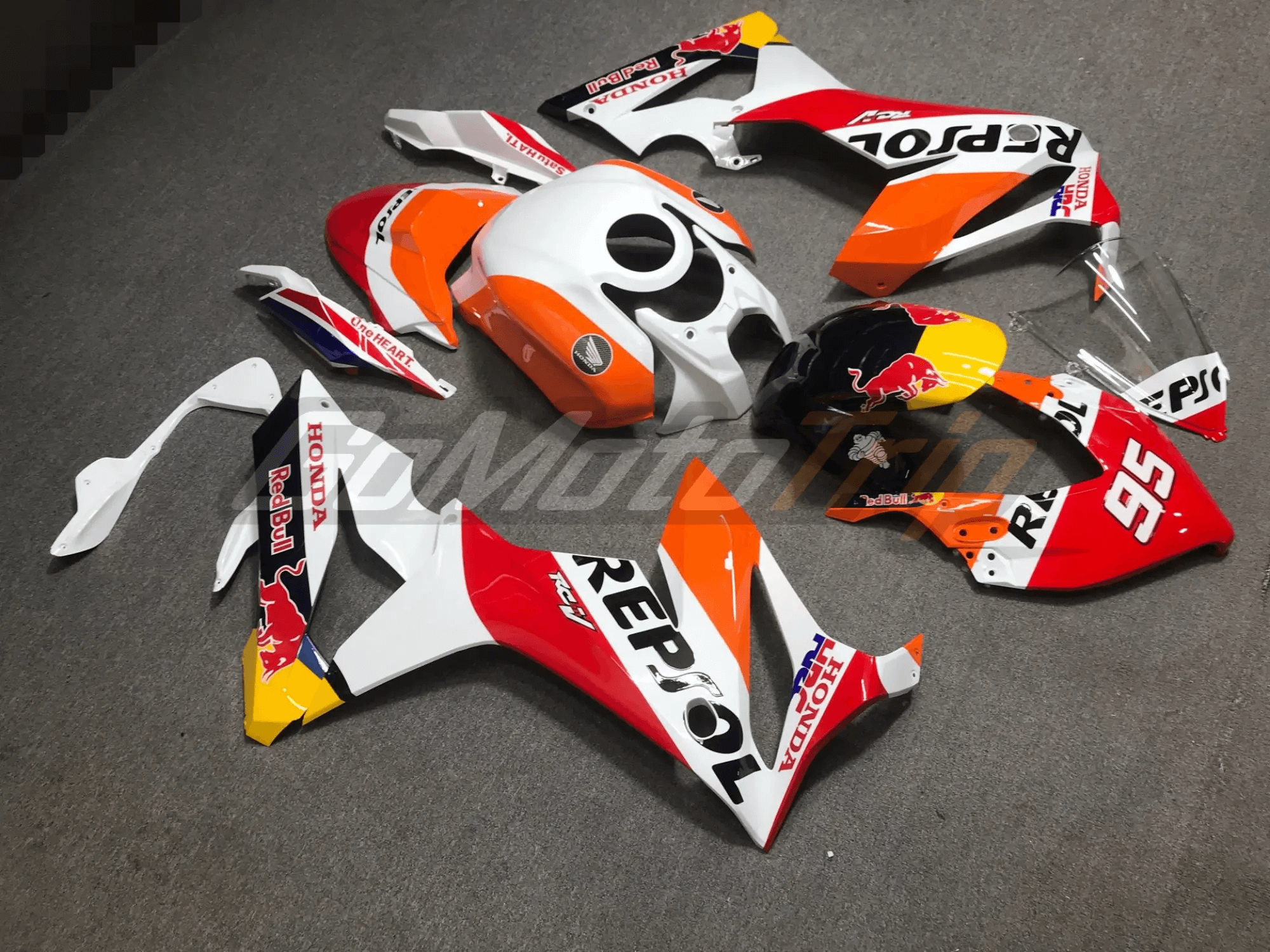 (image for) Fairing kit fit for Honda CBR650R 2019-2023 white orange 104