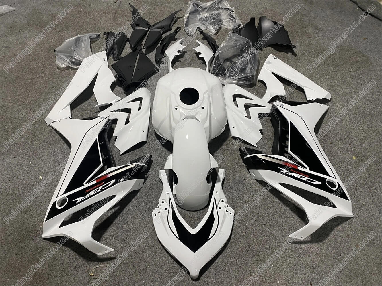 (image for) Fairing kit fit for Honda CBR650R 2019-2023 white black 107