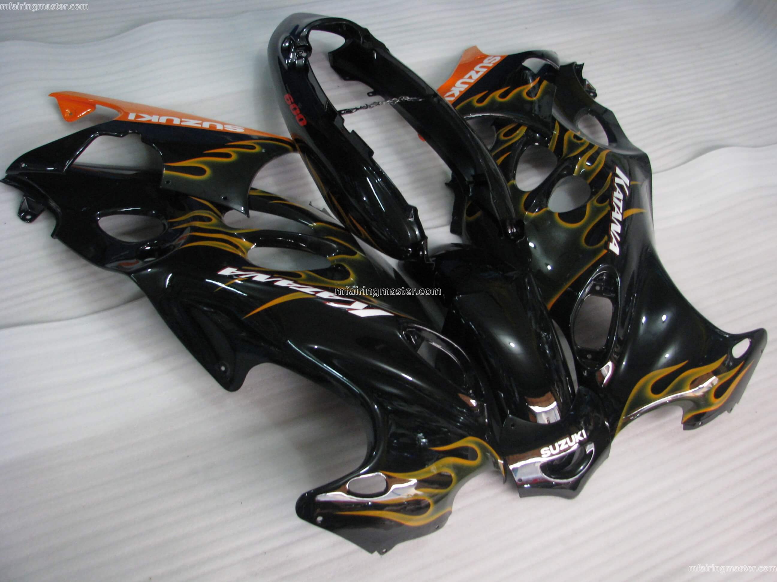 (image for) Fit for Suzuki GSXF 600 750 Katana 2005 2006 fairing kit Flame black