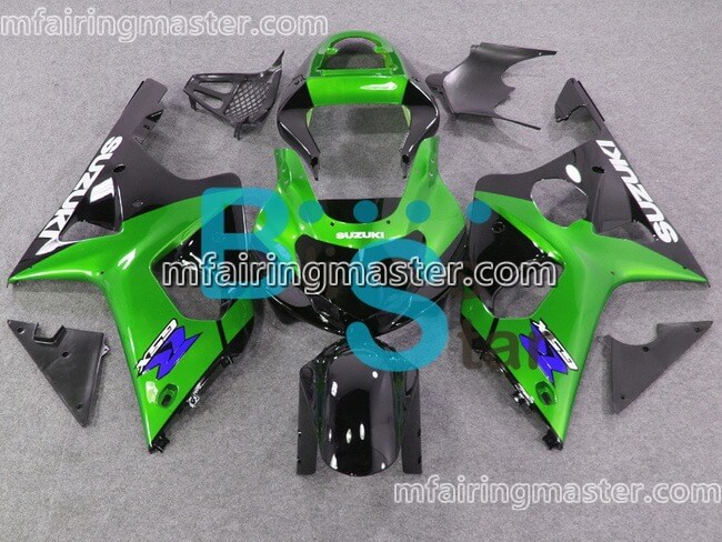 (image for) Fit for Suzuki GSXR 1000 K1 K2 2000 2001 2002 fairing kit injection molding Green black