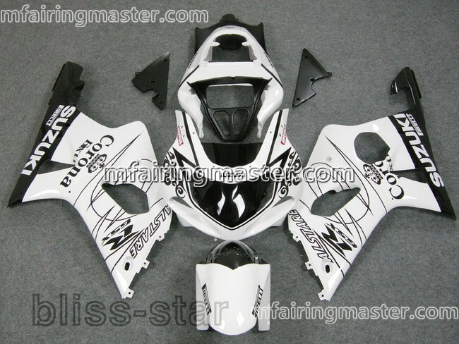 (image for) Fit for Suzuki GSXR 1000 K1 K2 2000 2001 2002 fairing kit injection molding Corona extra white