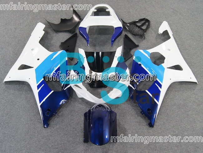 (image for) Fit for Suzuki GSXR 1000 K1 K2 2000 2001 2002 fairing kit injection molding Blue white