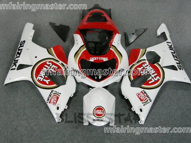 (image for) Fit for Suzuki GSXR 1000 K1 K2 2000 2001 2002 fairing kit injection molding Luckystrike white red