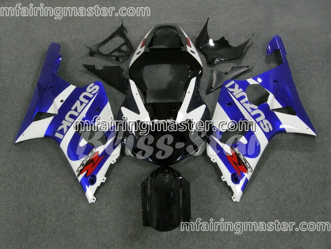 (image for) Fit for Suzuki GSXR 1000 K1 K2 2000 2001 2002 fairing kit injection molding Blue white