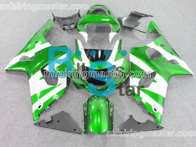 (image for) Fit for Suzuki GSXR 1000 K1 K2 2000 2001 2002 fairing kit injection molding Green black