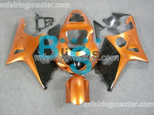 (image for) Fit for Suzuki GSXR 1000 K1 K2 2000 2001 2002 fairing kit injection molding Golden black