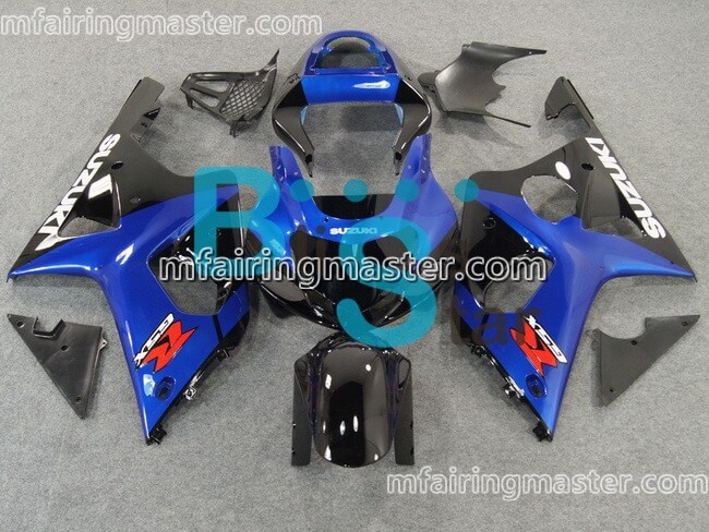 (image for) Fit for Suzuki GSXR 1000 K1 K2 2000 2001 2002 fairing kit injection molding Blue black