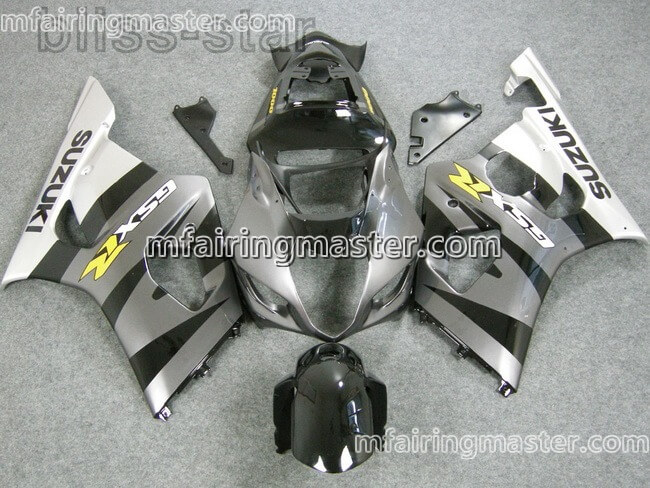 (image for) Fit for Suzuki GSXR 1000 K3 2003 2004 fairing kit injection molding Grey silver white