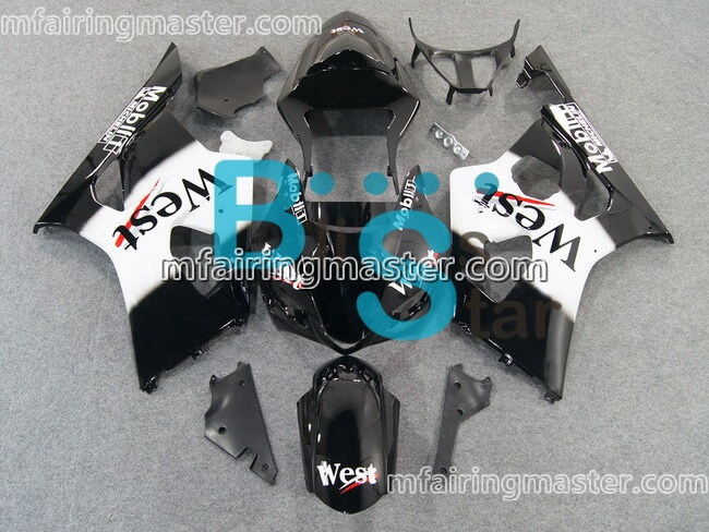 (image for) Fit for Suzuki GSXR 1000 K3 2003 2004 fairing kit injection molding West black white