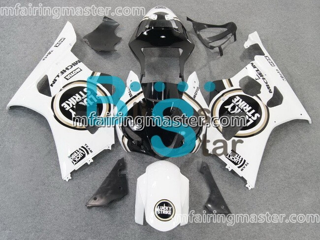 (image for) Fit for Suzuki GSXR 1000 K3 2003 2004 fairing kit injection molding Luckystrike white black