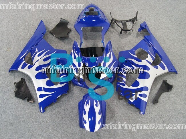 (image for) Fit for Suzuki GSXR 1000 K3 2003 2004 fairing kit injection molding Flame blue