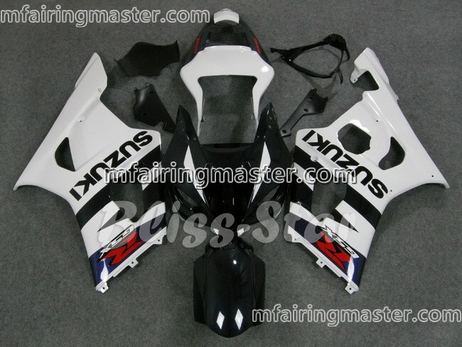 (image for) Fit for Suzuki GSXR 1000 K3 2003 2004 fairing kit injection molding Black white