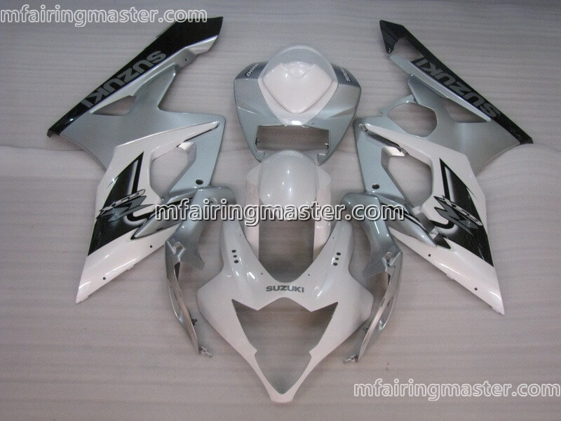 (image for) Fit for Suzuki GSXR 1000 K5 2005 2006 fairing kit injection molding Silver white