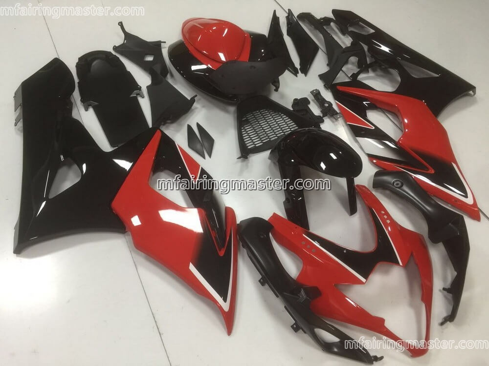 (image for) Fit for Suzuki GSXR 1000 K5 2005 2006 fairing kit injection molding Black red