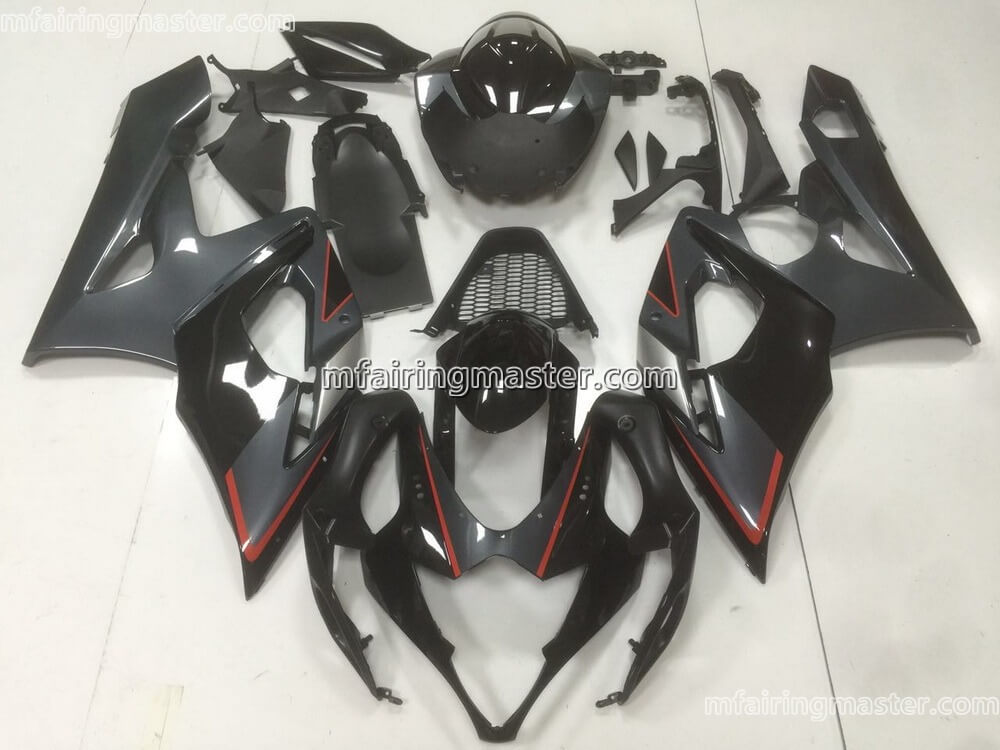 (image for) Fit for Suzuki GSXR 1000 K5 2005 2006 fairing kit injection molding Black red