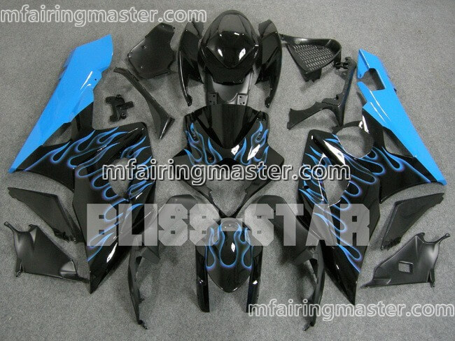 (image for) Fit for Suzuki GSXR 1000 K5 2005 2006 fairing kit injection molding Blue flame black