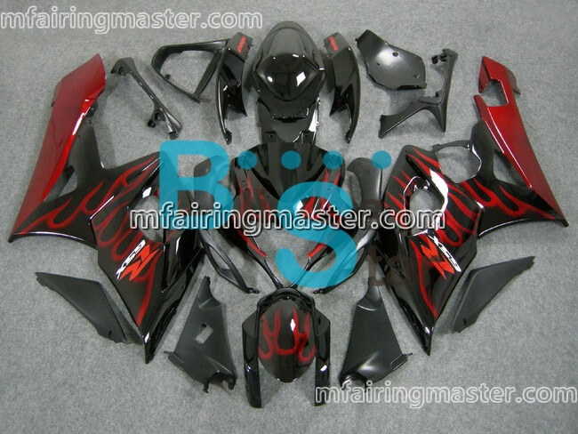 (image for) Fit for Suzuki GSXR 1000 K5 2005 2006 fairing kit injection molding Red flame black